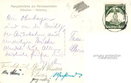 AK / Ansichtskarte Oberbayern Mangfallbruecke der Reichsautobahn Muenchen Salzburg