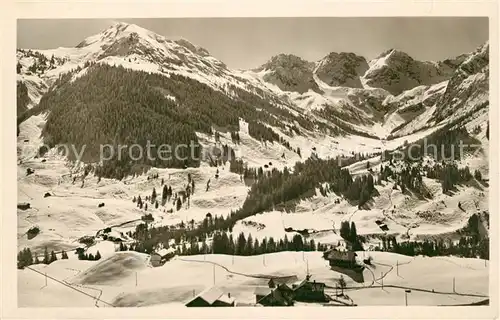 AK / Ansichtskarte Wildental mit Hammerspitze und Schafalpkoepfe Kat. Mittelberg Kleinwalsertal