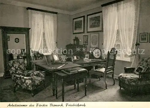 AK / Ansichtskarte Friedrichsruh Aumuehle Arbeitszimmer des Fuersten Bismarck Kat. Aumuehle