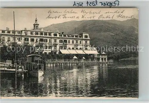AK / Ansichtskarte Zell See Hotel am See Bootsanleger Kat. Zell am See