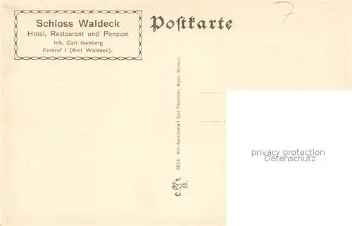 AK / Ansichtskarte Waldeck Edersee Schloss Waldeck