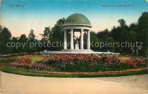 AK / Ansichtskarte Bad Elster Tempel im Louisa See Park Kat. Bad Elster