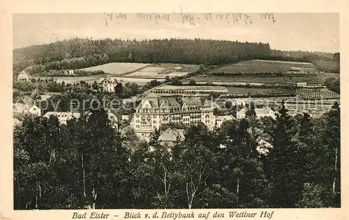 AK / Ansichtskarte Bad Elster Blick von der Bettybank auf den Wettiner Hof Kat. Bad Elster