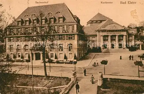 AK / Ansichtskarte Bad Elster Sachsenhof Kurtheater Kat. Bad Elster