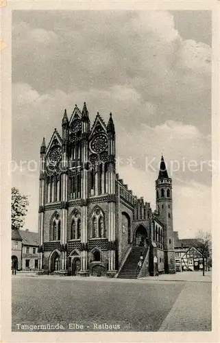 Tangermuende Elbe Rathaus Kat. Tangermuende