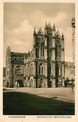 Tangermuende Rathaus mit Gerichtslaube Kat. Tangermuende