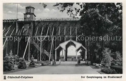 Schoenebeck Salzelmen Haupteingang im Gradierwerk Kat. Schoenebeck