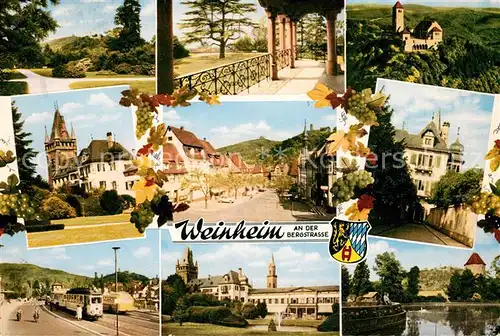 AK / Ansichtskarte Weinheim Bergstrasse Schloss Strassenbahn Kat. Weinheim
