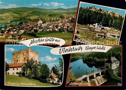 AK / Ansichtskarte Viechtach Bayerischer Wald Burgruine Neunussberg Hoellensteinsee Kat. Viechtach