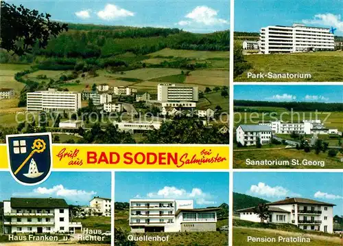 AK / Ansichtskarte Bad Soden Salmuenster Sanatorium St. Georg Pension Pratolina Quellenhof Kat. Bad Soden Salmuenster