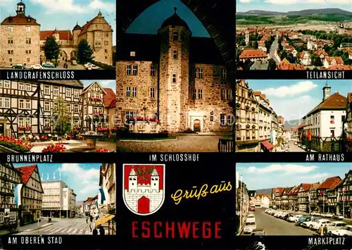 AK / Ansichtskarte Eschwege Schlosshof Marktplatz Rathaus  Kat. Eschwege