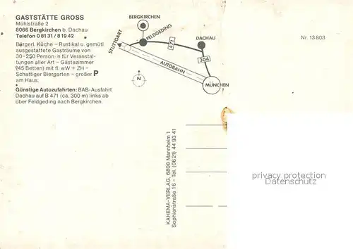 AK / Ansichtskarte Bergkirchen Dachau Gaststaette Gross  Kat. Bergkirchen