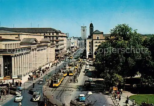 AK / Ansichtskarte Strassenbahn Stuttgart Koenigstrasse Koenigsbau Kat. Strassenbahn