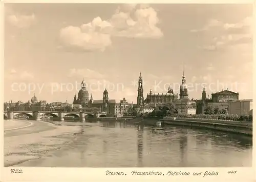 AK / Ansichtskarte Foto Hahn Nr. 10817 Dresden Frauenkirche Hofkirche Schloss Kat. Fotografie