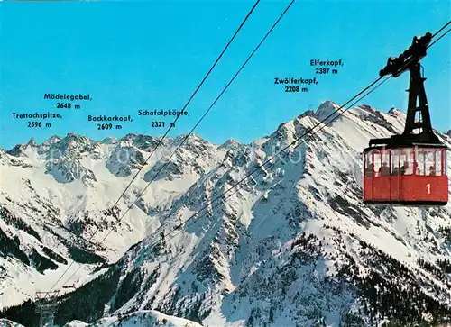 AK / Ansichtskarte Seilbahn Walmendingerhorn Mittelberg Kleines Walsertal  Kat. Bahnen