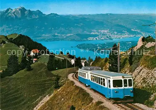 AK / Ansichtskarte Zahnradbahn Arth Rigi Bahn Rigi Staffel Vierwaldstaettersee Luzern Pilatus Kat. Bergbahn