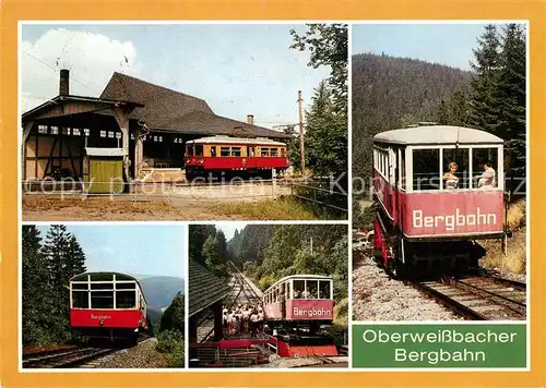 AK / Ansichtskarte Bergbahn Oberweissbach Triebwagen Bahnhof Lichtenhain  Kat. Bergbahn