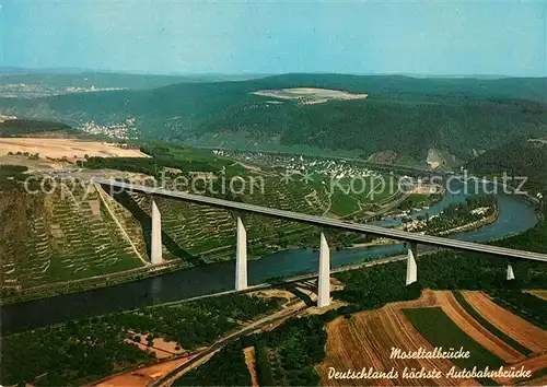 AK / Ansichtskarte Bruecken Bridges Ponts Moseltalbruecke Campinginsel Winningen 