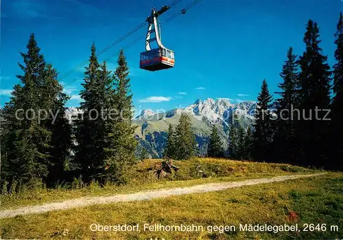 AK / Ansichtskarte Seilbahn Fellhorn Oberstdorf Maedelegabel  Kat. Bahnen
