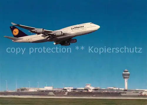 AK / Ansichtskarte Lufthansa Boeing 747 400 Flughafen Muenchen  Kat. Flug
