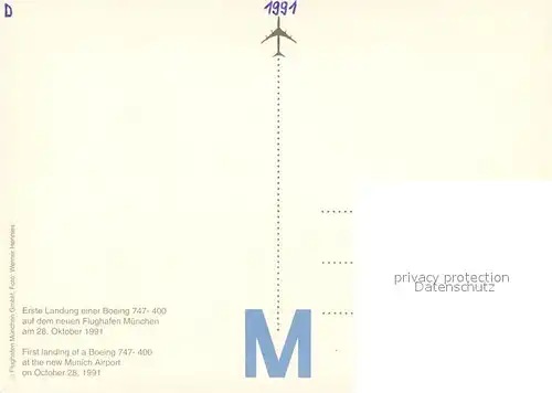 AK / Ansichtskarte Lufthansa Boeing 747 400 Flughafen Muenchen  Kat. Flug