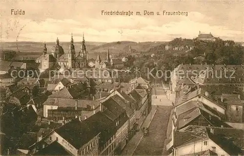 AK / Ansichtskarte Fulda Friedrichstrasse mit Dom und Frauenberg Kat. Fulda