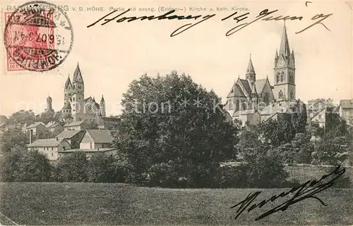 AK / Ansichtskarte Bad Homburg Stadtbild mit Kirchen Kat. Bad Homburg v.d. Hoehe
