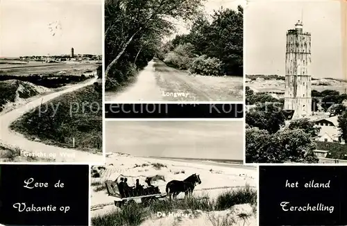 AK / Ansichtskarte Terschelling Gezicht op West Longway De Huifkar Turm Kat. Niederlande