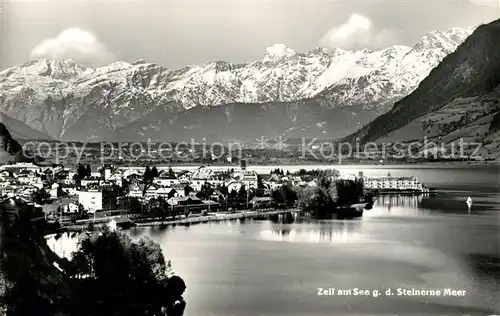 AK / Ansichtskarte Zell See Panorama mit Blick zum Steinernen Meer Alpenpanorama Kat. Zell am See
