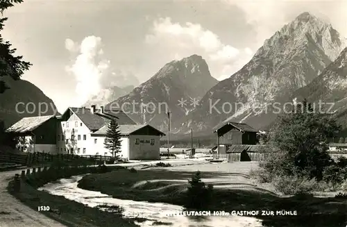 AK / Ansichtskarte Unterleutasch Gasthof zur Muehle Alpenpanorama Kat. Leutasch Tirol