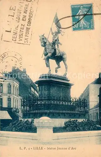 AK / Ansichtskarte Lille Nord Statue Jeanne d Arc Kat. Lille