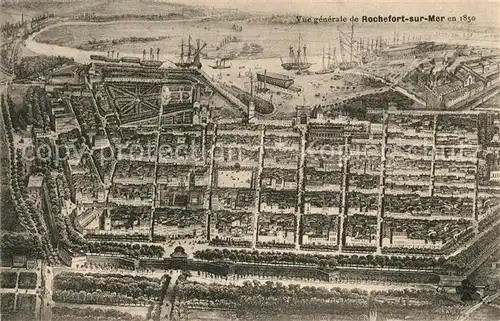 AK / Ansichtskarte Rochefort sur Mer Vue generale de la ville en 1850 Kat. Rochefort Charente Maritime