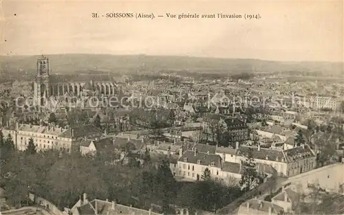 AK / Ansichtskarte Soissons Aisne Vue generale avant l invasion 1914 Kat. Soissons