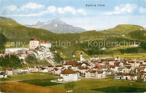 AK / Ansichtskarte Kufstein Tirol Ansicht mit Festung Geroldstein Alpenpanorama Kat. Kufstein