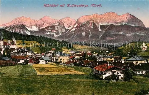 AK / Ansichtskarte Kitzbuehel Tirol Panorama mit Kaisergebirge Kat. Kitzbuehel