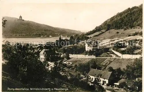 AK / Ansichtskarte Porta Westfalica Wittekindsberg und Hausberge Landschaftspanorama Kat. Porta Westfalica