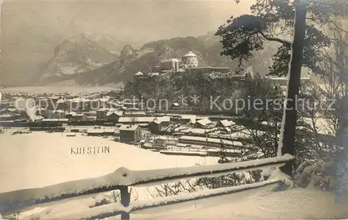 AK / Ansichtskarte Kufstein Tirol Winterpanorama mit Festung Geroldseck Alpen Kat. Kufstein