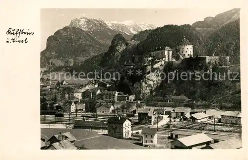 AK / Ansichtskarte Kufstein Tirol Stadtbild mit Festung Geroldseck Alpen Kat. Kufstein