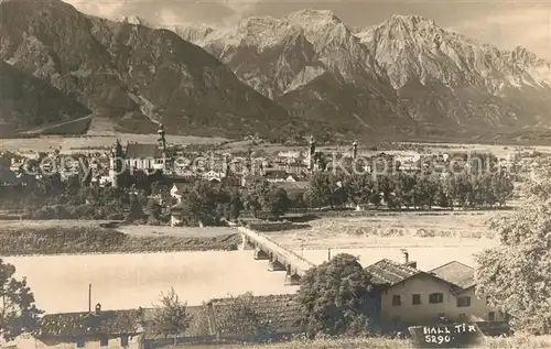 AK / Ansichtskarte Hall Tirol Gesamtansicht mit Alpenpanorama Kat. Hall in Tirol