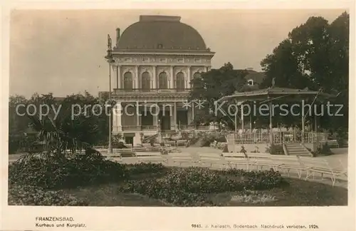 AK / Ansichtskarte Franzensbad Boehmen Kurhaus und Kurplatz Kat. Frantiskovy Lazne