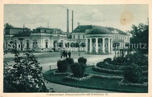 AK / Ansichtskarte Franzensbad Boehmen Franzensquelle mit Badehaus II Kat. Frantiskovy Lazne