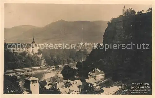 AK / Ansichtskarte Tetschen Bodenbach Boehmen Panorama Schloss Kat. Decin