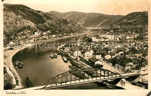 AK / Ansichtskarte Tetschen Bodenbach Boehmen Elbepartie Kat. Decin