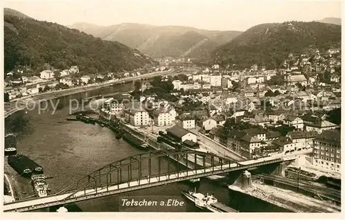 AK / Ansichtskarte Tetschen Bodenbach Boehmen Elbepartie Kat. Decin