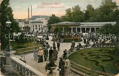 AK / Ansichtskarte Franzensbad Boehmen Kurplatz mit Franzensquelle Kat. Frantiskovy Lazne