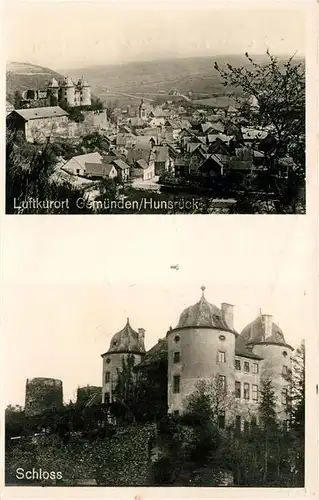 AK / Ansichtskarte Gemuenden Hunsrueck Panorama mit Schloss Kat. Gemuenden