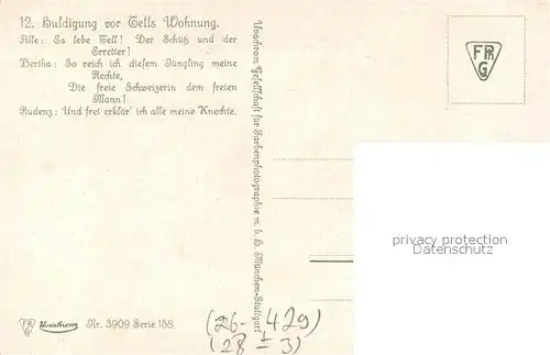 AK / Ansichtskarte Tell Wilhelm Huldigung Kuenstlerkarte Otto Peter Nr. 3909 Serie 158 Kat. Persoenlichkeiten
