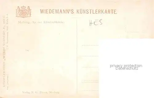AK / Ansichtskarte Verlag Wiedemann WIRO Nr. 2219 A Marburg Elisabethkirche Kat. Verlage