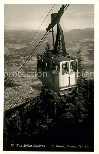 AK / Ansichtskarte Seilbahn Rax  Kat. Bahnen