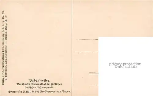 AK / Ansichtskarte Hoffmann Heinrich Badenweiler  Kat. Kuenstlerkarte